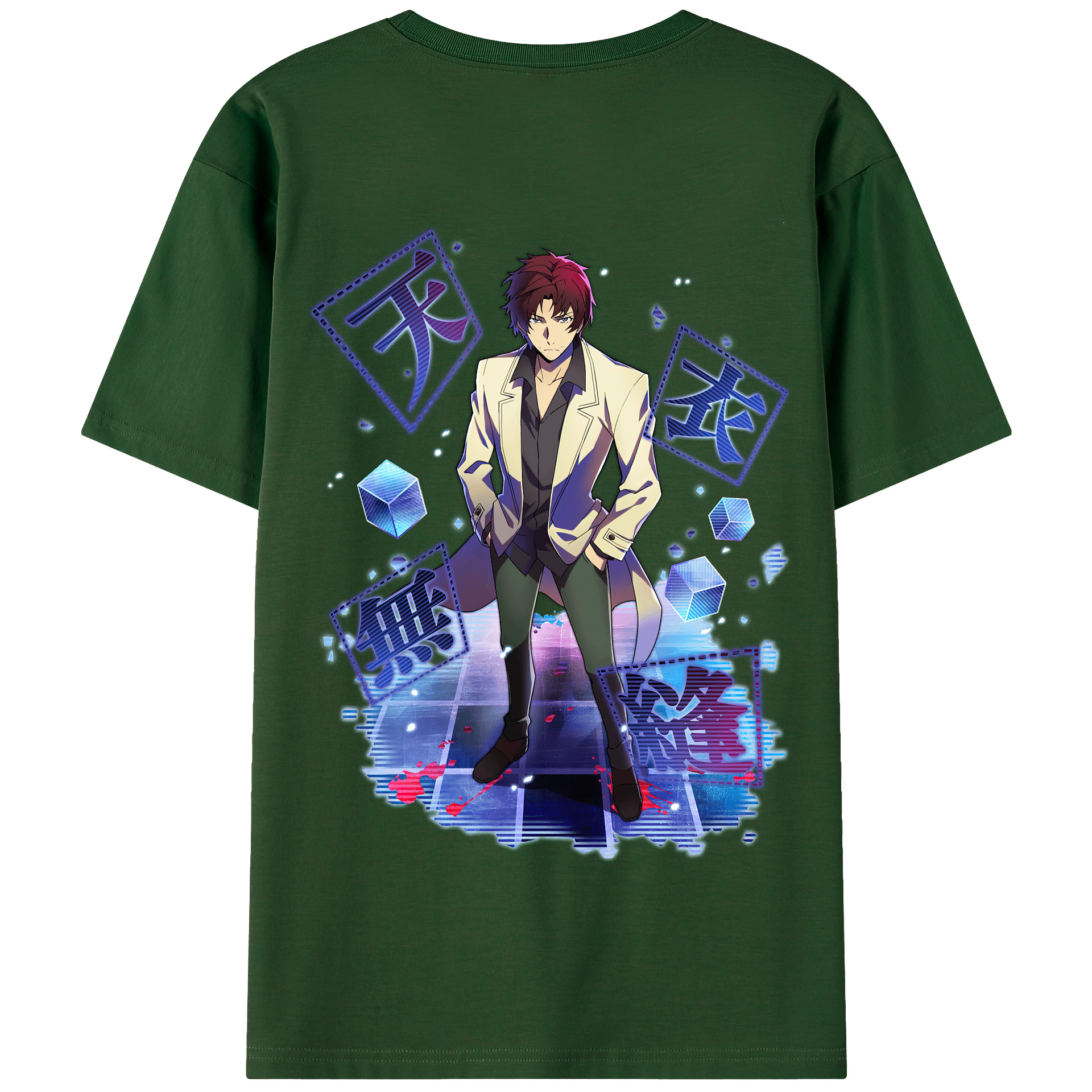（画像用） 文豪ストレイドッグス Bungo Stray Dogs 綿100％半袖Tシャツ（背面プリント）